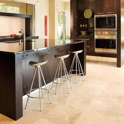 покрытие пола известняком